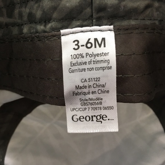 3-6m (6/$20) Camo-Look Soft Summer Hat - Picture 2 of 4